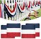 4Pack American Bunting Flag 2" x 20Ft Red, White & Blue Stripe Banner USA Patriotic Bunting Flags 4th of July Decoration for Outside Porch